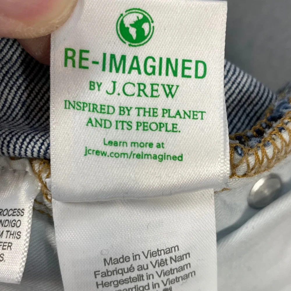 J. Crew Blue Re-Imagined Full Length Classic Straight Jeans Womens 28